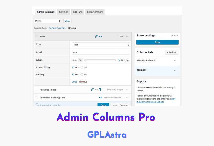 Admin Columns Pro Free Download